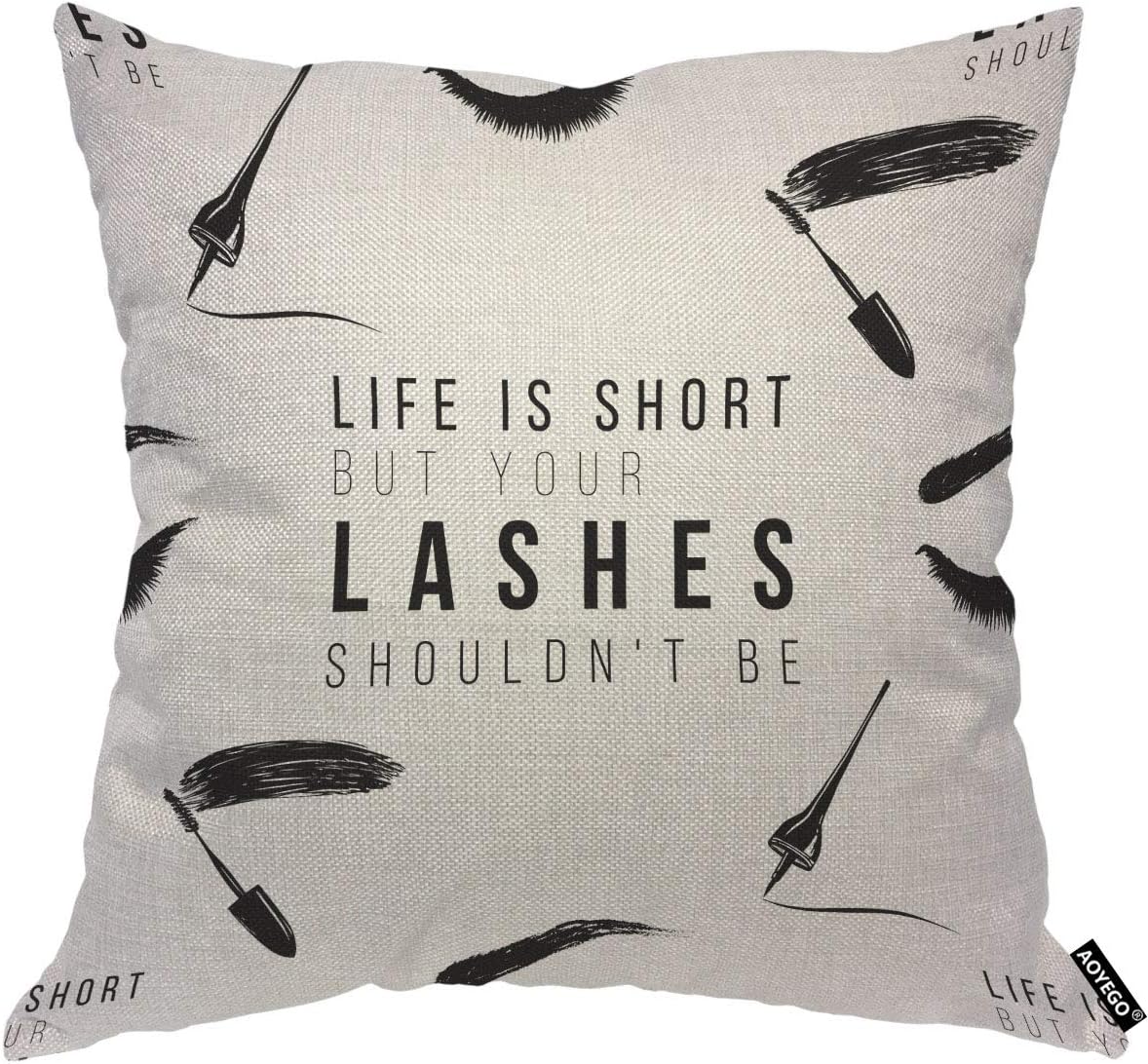 Beauty Makeup Quotes Funny - Zabawna poszewka na poduszkę z cytatem