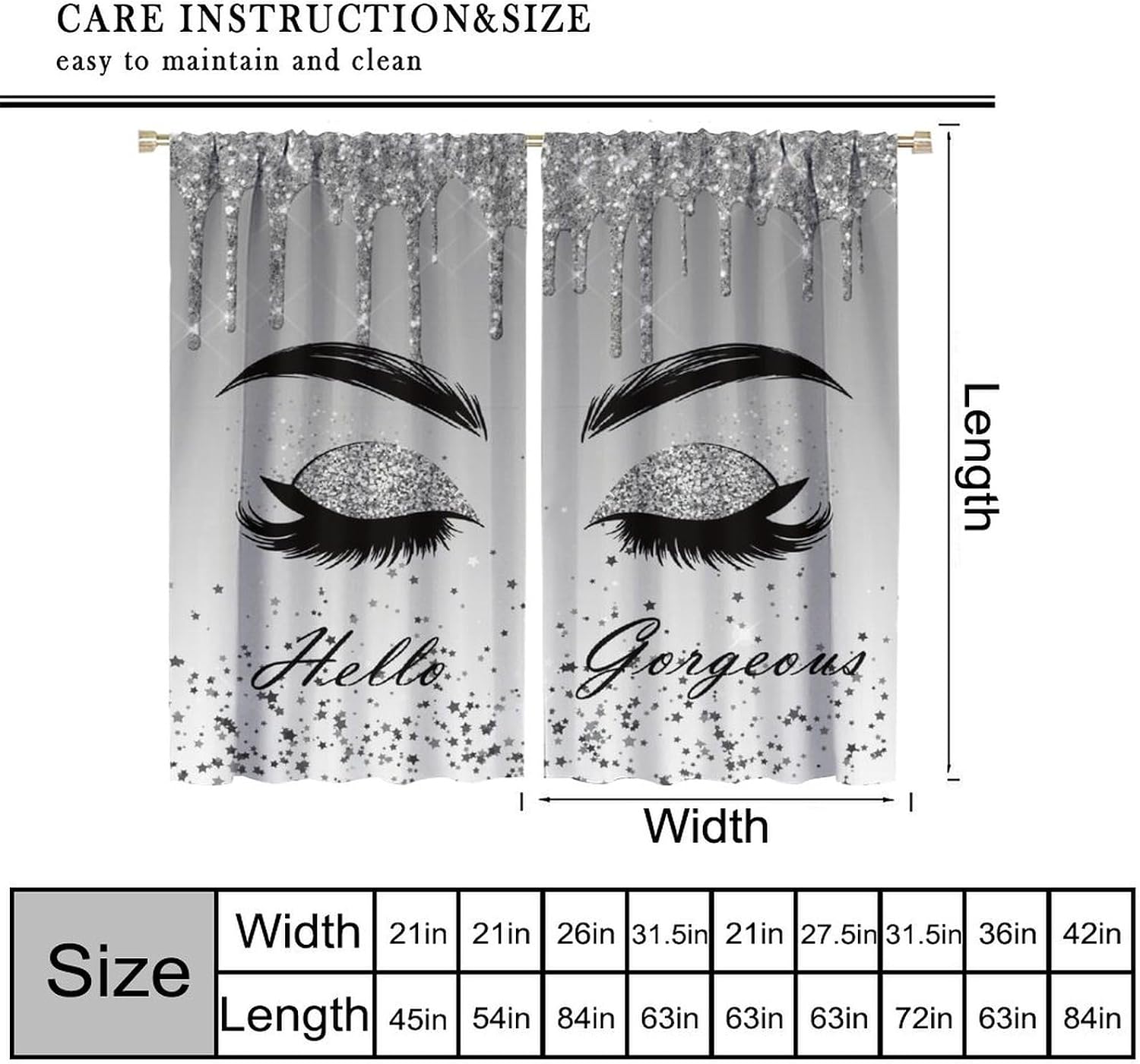 Srebrna Brokatowa Kurtyna z Ef – Beauty Makeup Filter recenzja i cena
