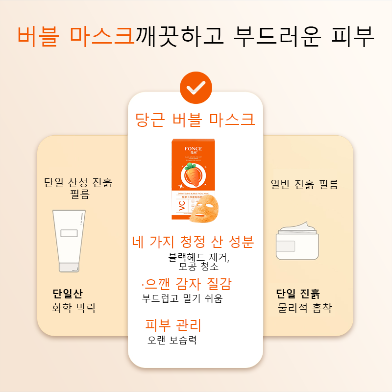 FONCE Carrot Mud Bubble Mask u – Beauty Makeup Tool Collection recenzja i cena