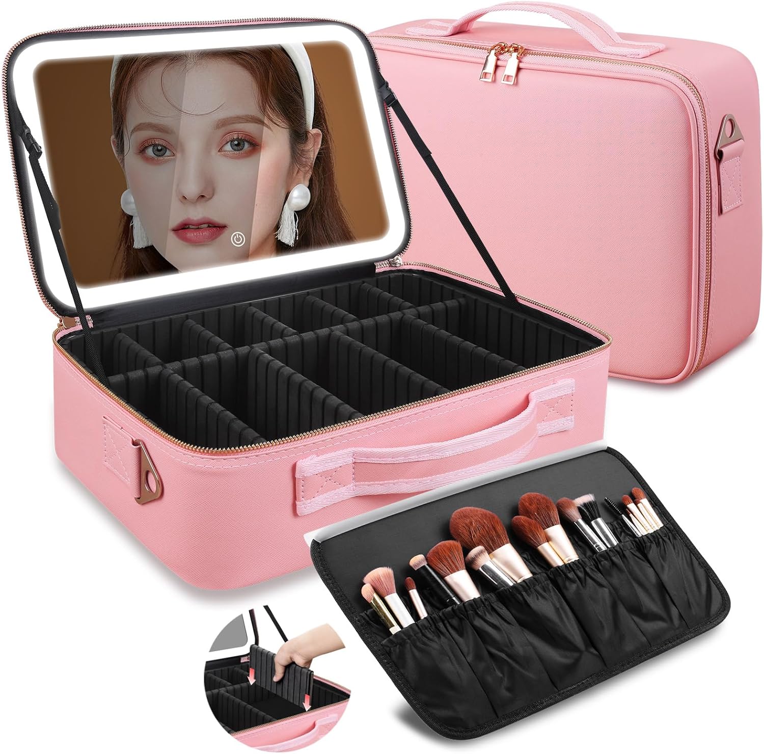 Duża kosmetyczka z lustrem LED – Makeup Organizer recenzja i cena